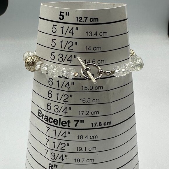 Bracelet Lot Glass Beads Toggle Clasp Mixed Styles Lampwork Boho Artsy Set of 7 - Picture 12 of 16